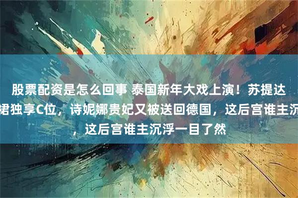 股票配资是怎么回事 泰国新年大戏上演！苏提达王后一身红裙独享C位，诗妮娜贵妃又被送回德国，这后宫谁主沉浮一目了然
